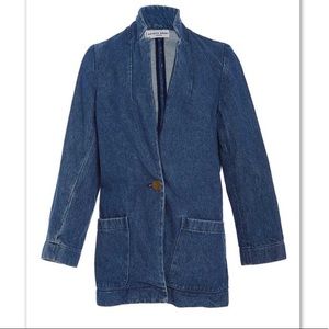 apiece apart denim blazer size 8